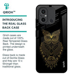 Golden Owl Glass Case for Redmi 12C