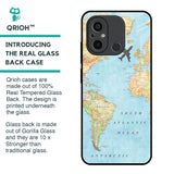 Travel Map Glass Case for Redmi 12C