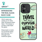Travel Stamps Glass Case for Redmi 12C
