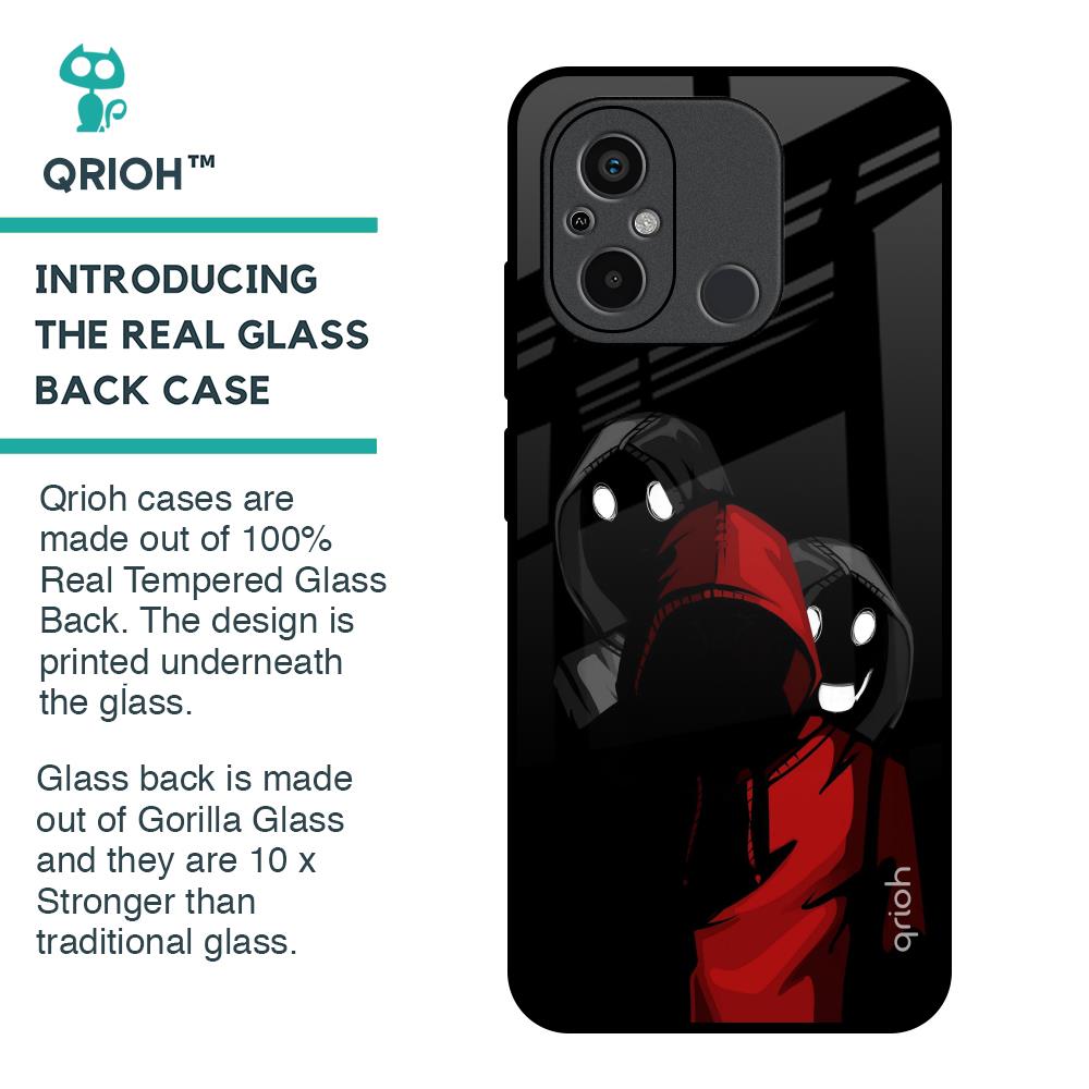 Shadow Character Glass Case for Redmi 12C