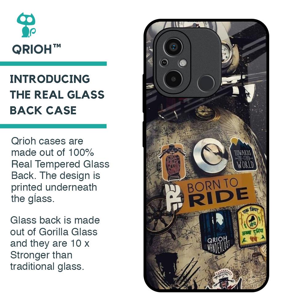 Ride Mode On Glass Case for Redmi 12C