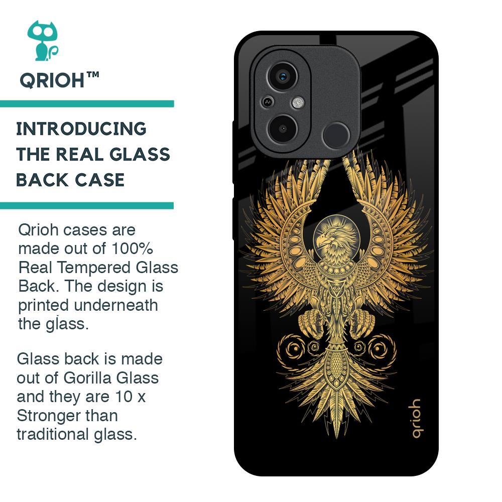 Mythical Phoenix Art Glass Case for Redmi 12C