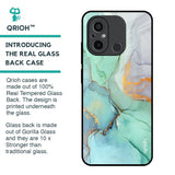 Green Marble Glass Case for Redmi 12C