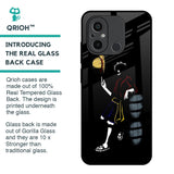 Luffy Line Art Glass Case for Redmi 12C