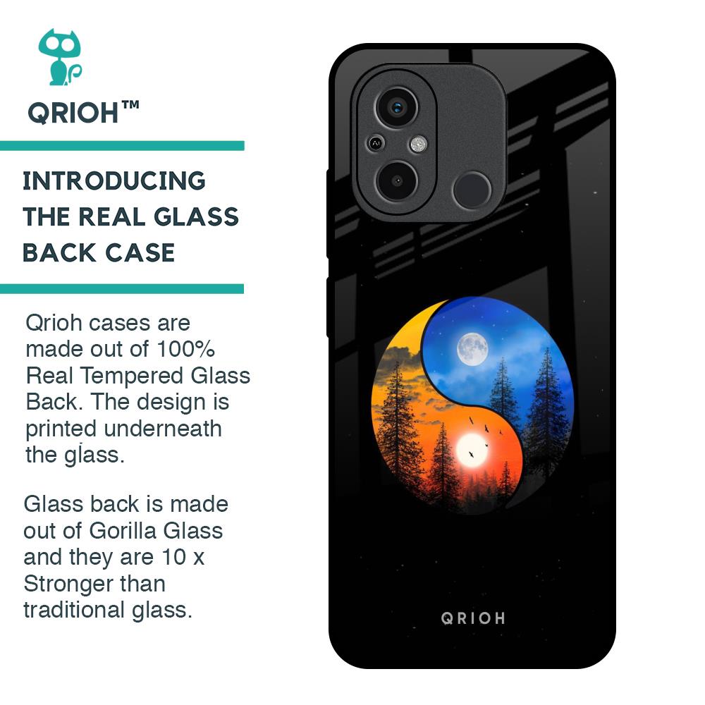 Yin Yang Balance Glass Case for Redmi 12C