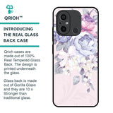 Elegant Floral Glass Case for Redmi 12C