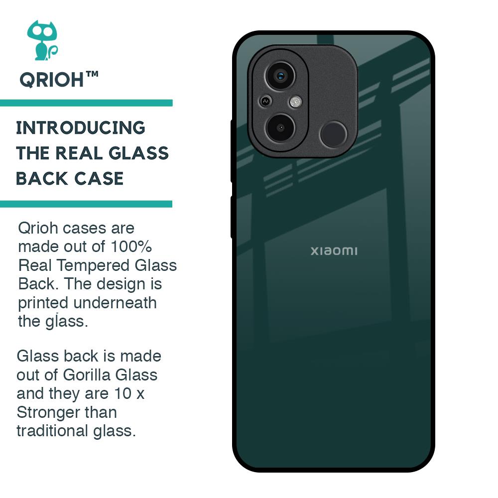 Olive Glass Case for Redmi 12C