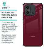 Classic Burgundy Glass Case for Redmi 12C