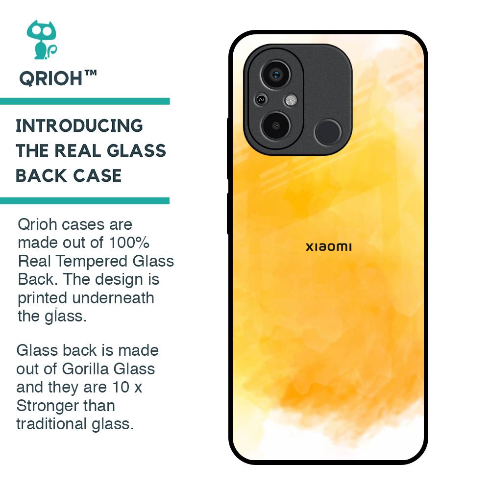 Rustic Orange Glass Case for Redmi 12C