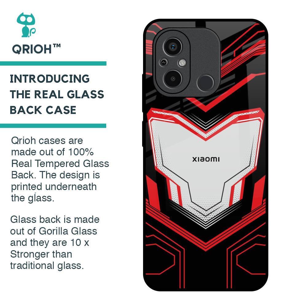 Quantum Suit Glass Case For Redmi 12C