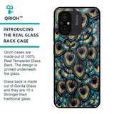 Peacock Feathers Glass case for Redmi 12C