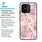 Shimmer Roses Glass case for Redmi 12C