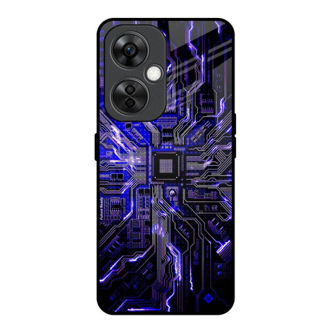 Techno Color Pattern OnePlus Nord CE 3 Lite 5G Glass Back Cover Online