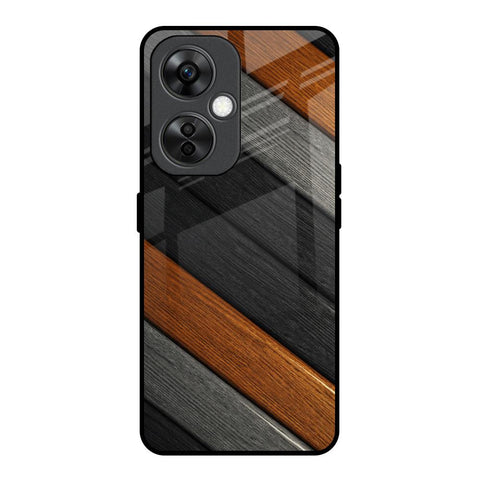 Tri Color Wood OnePlus Nord CE 3 Lite 5G Glass Back Cover Online