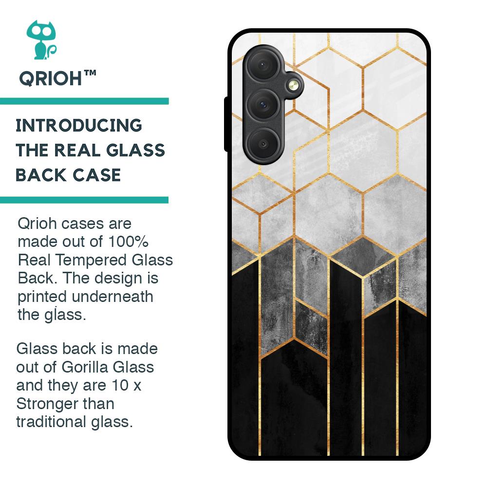 Tricolor Pattern Glass Case for Samsung Galaxy M54 5G