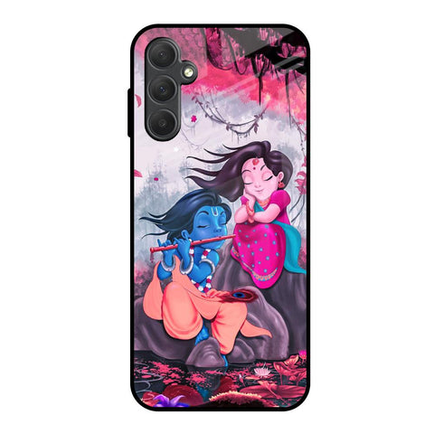 Radha Krishna Art Samsung Galaxy M14 5G Glass Back Cover Online