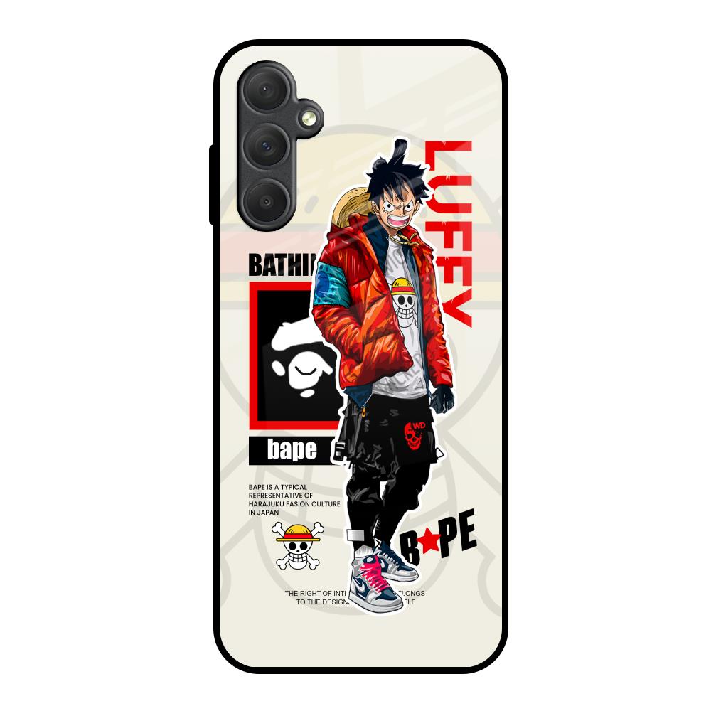 Bape Luffy Samsung Galaxy M14 5G Glass Back Cover Online