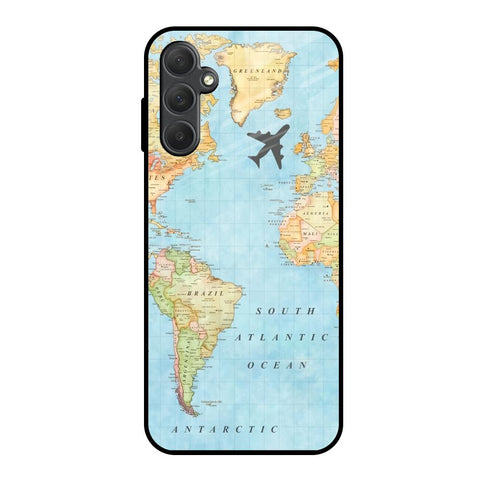 Travel Map Samsung Galaxy M14 5G Glass Back Cover Online
