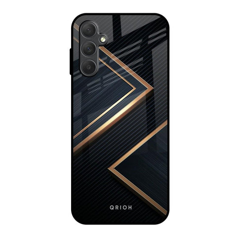 Sleek Golden & Navy Samsung Galaxy M14 5G Glass Back Cover Online