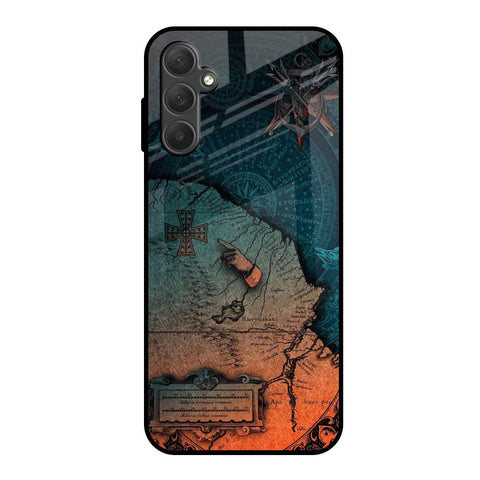 Geographical Map Samsung Galaxy M14 5G Glass Back Cover Online