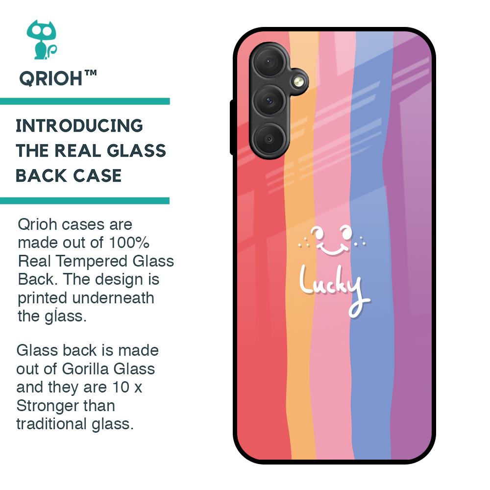 Lucky Abstract Glass Case for Samsung Galaxy M14 5G