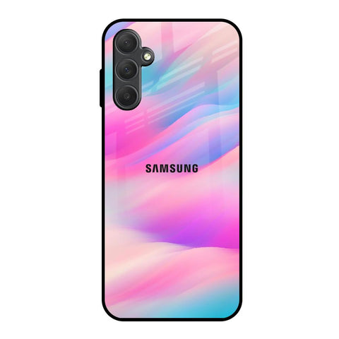 Colorful Waves Samsung Galaxy M14 5G Glass Cases & Covers Online