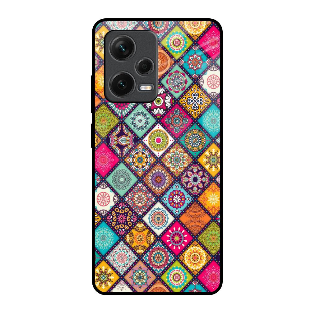Multicolor Mandala Redmi Note 12 Pro Plus 5G Glass Back Cover Online