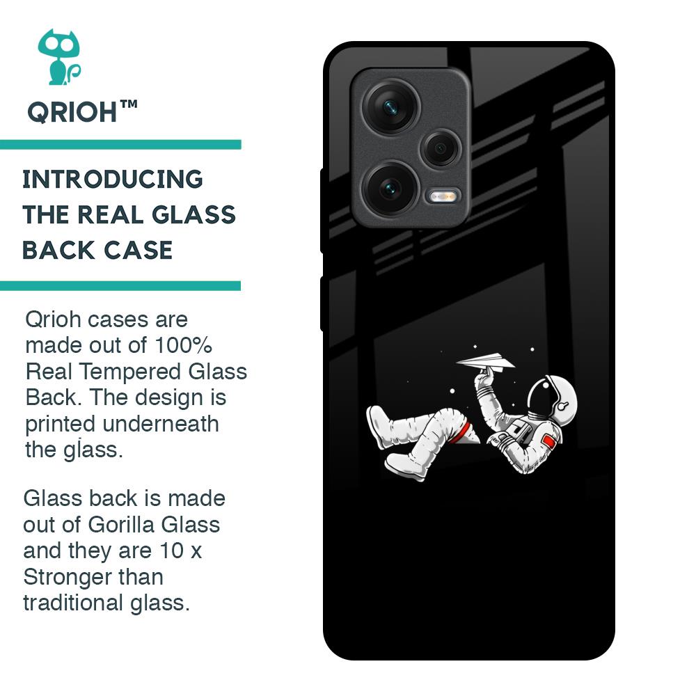 Space Traveller Glass Case for Redmi Note 12 Pro Plus 5G