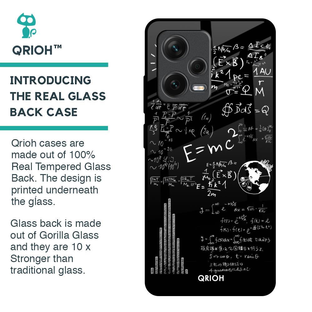 Funny Math Glass Case for Redmi Note 12 Pro Plus 5G