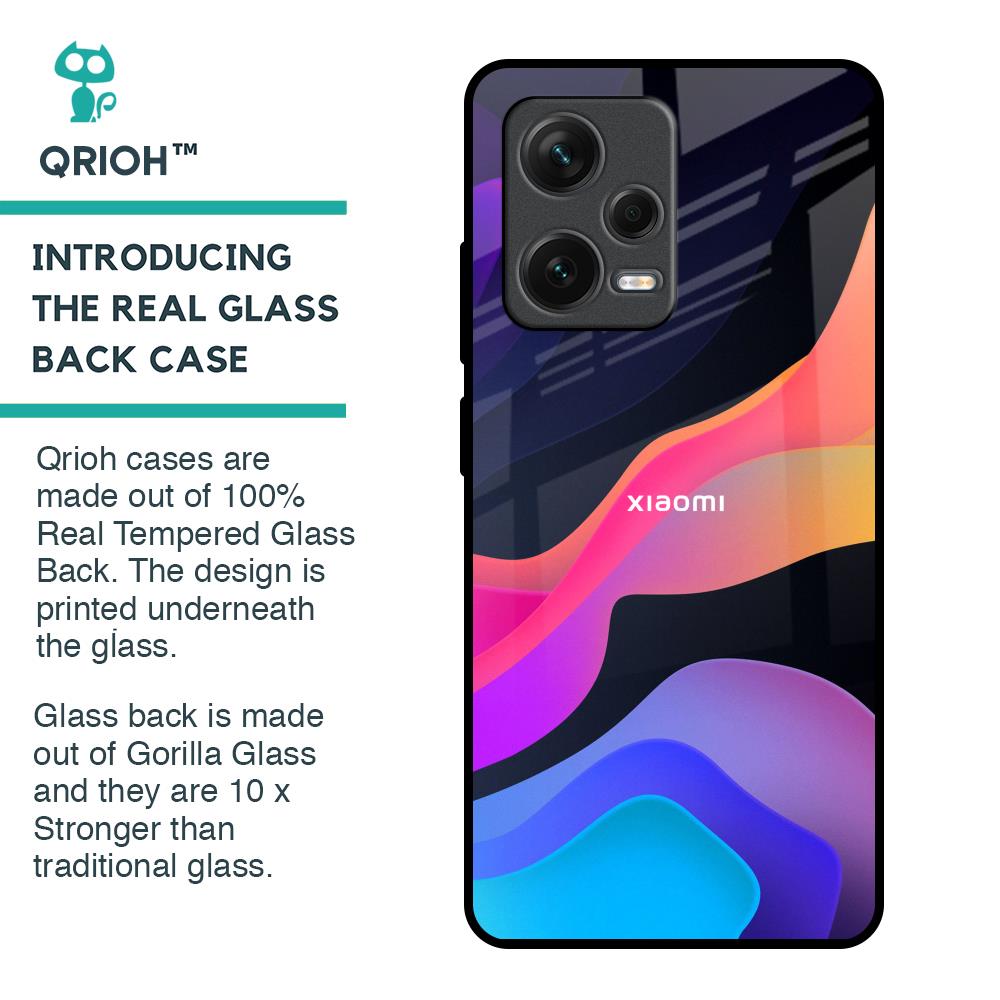 Colorful Fluid Glass Case for Redmi Note 12 Pro Plus 5G