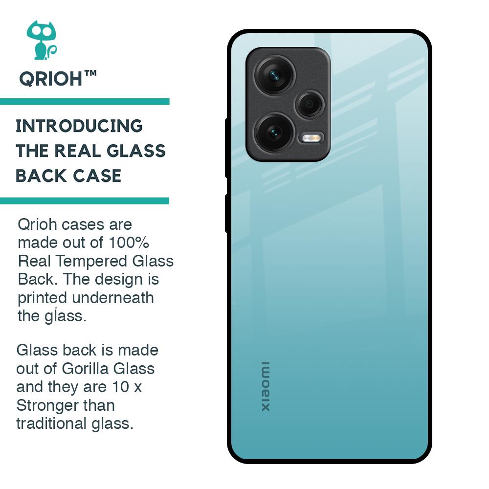 Arctic Blue Glass Case For Redmi Note 12 Pro Plus 5G