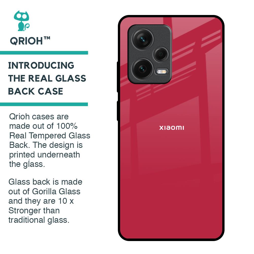 Solo Maroon Glass case for Redmi Note 12 Pro Plus 5G