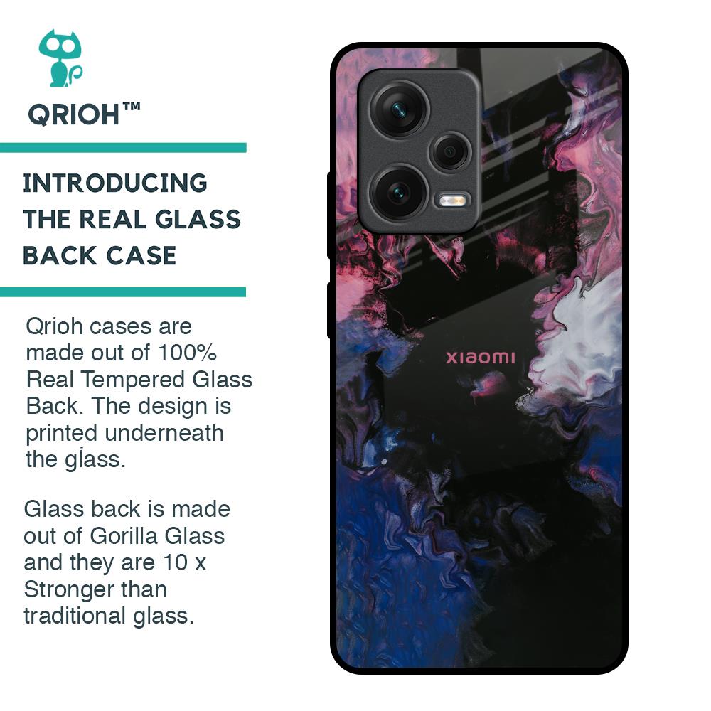 Smudge Brush Glass case for Redmi Note 12 Pro Plus 5G