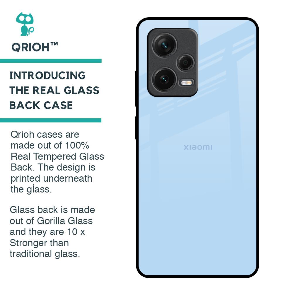 Pastel Sky Blue Glass Case for Redmi Note 12 Pro Plus 5G