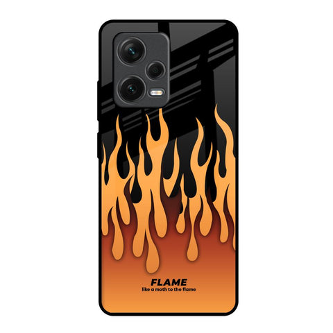 Fire Flame Redmi Note 12 Pro 5G Glass Back Cover Online