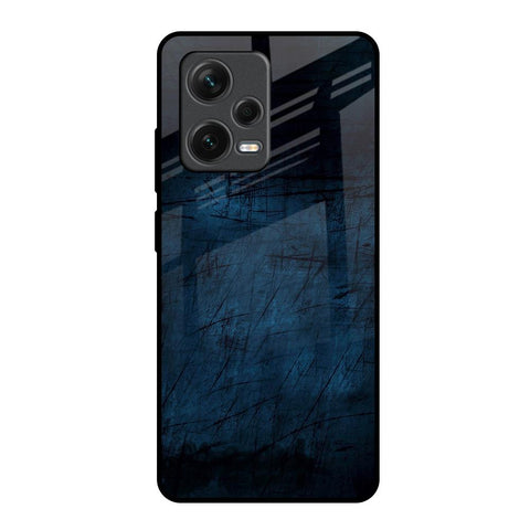 Dark Blue Grunge Redmi Note 12 Pro 5G Glass Back Cover Online