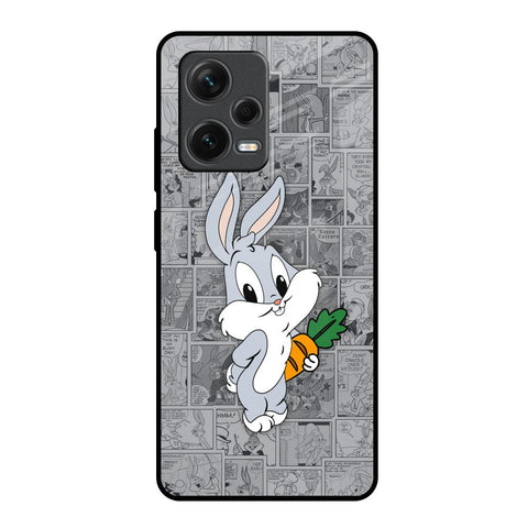 Cute Baby Bunny Redmi Note 12 Pro 5G Glass Back Cover Online