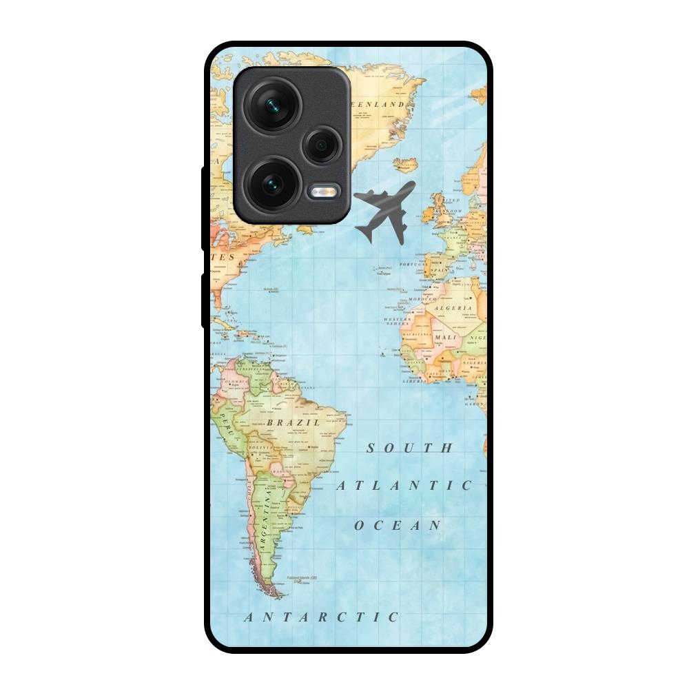 Travel Map Redmi Note 12 Pro 5G Glass Back Cover Online