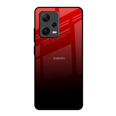 Maroon Faded Redmi Note 12 Pro 5G Glass Back Cover Online