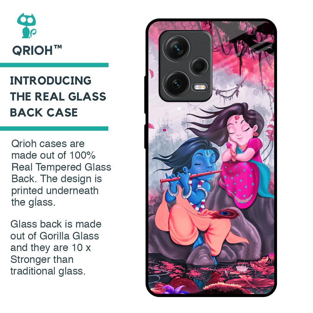 Radha Krishna Art Glass Case for Redmi Note 12 Pro 5G