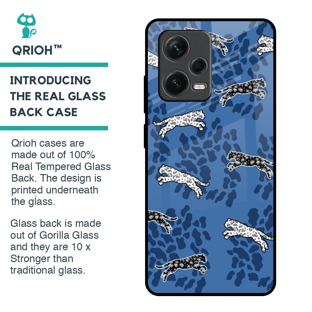 Blue Cheetah Glass Case for Redmi Note 12 Pro 5G