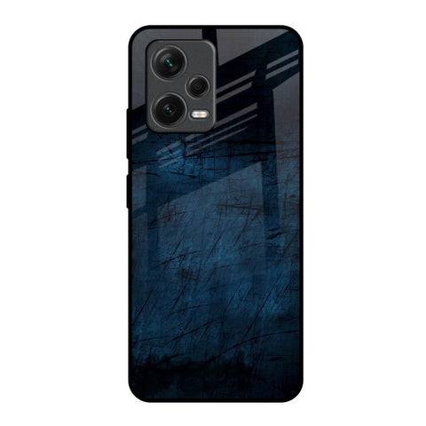Dark Blue Grunge Redmi Note 12 5G Glass Back Cover Online