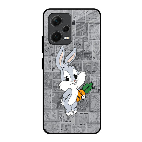 Cute Baby Bunny Redmi Note 12 5G Glass Back Cover Online