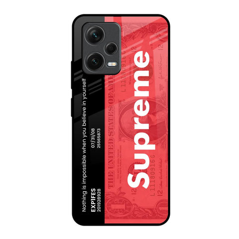 Supreme Ticket Redmi Note 12 5G Glass Back Cover Online