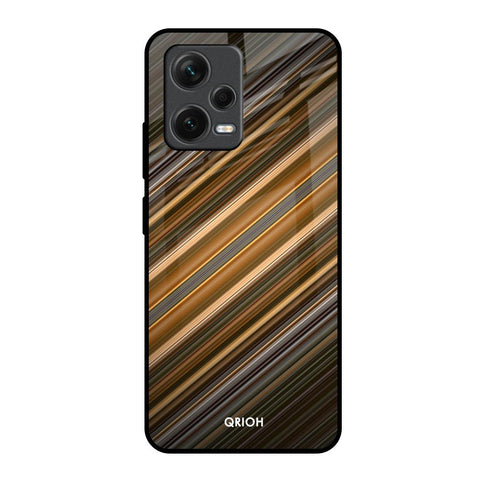 Diagonal Slash Pattern Redmi Note 12 5G Glass Back Cover Online