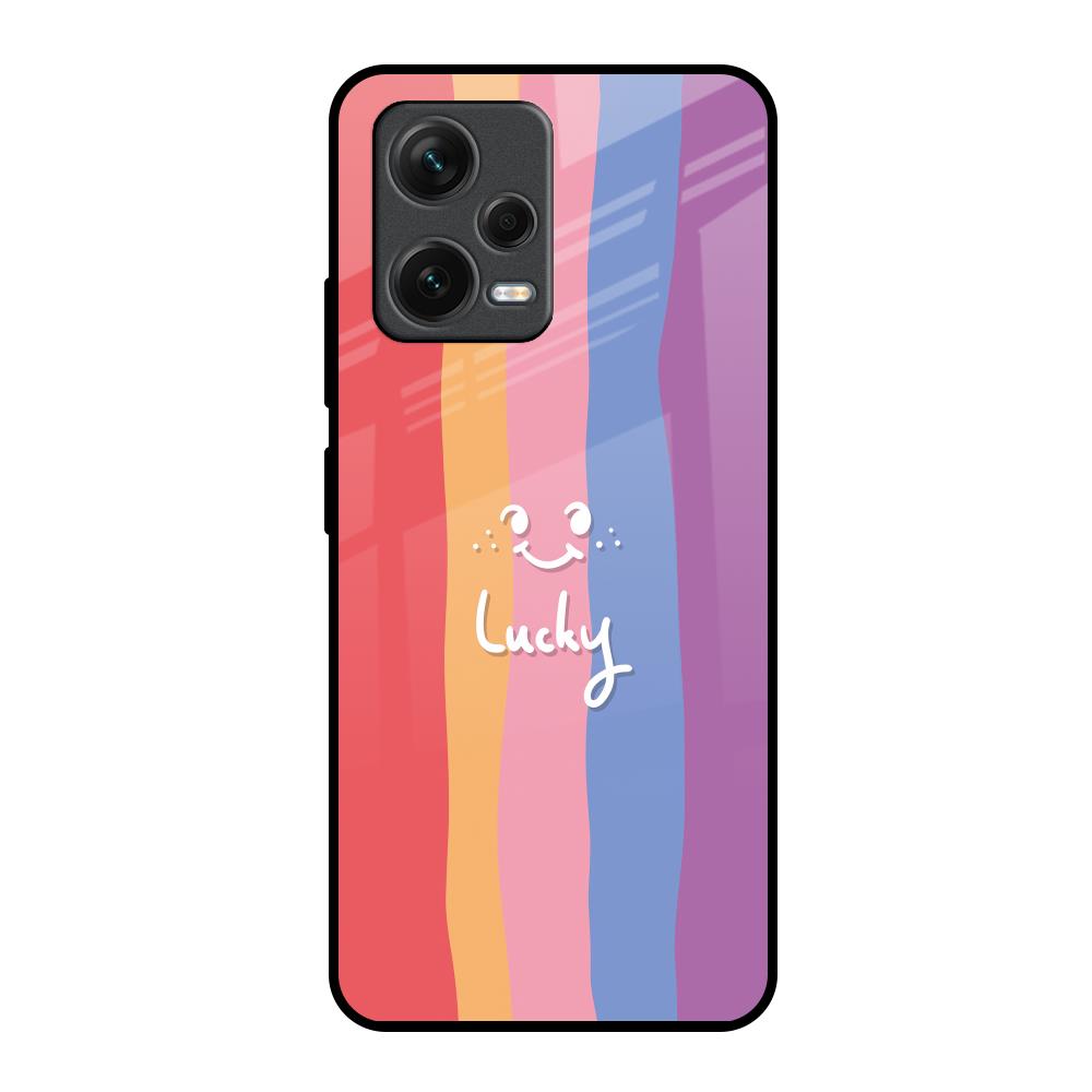 Lucky Abstract Redmi Note 12 5G Glass Back Cover Online