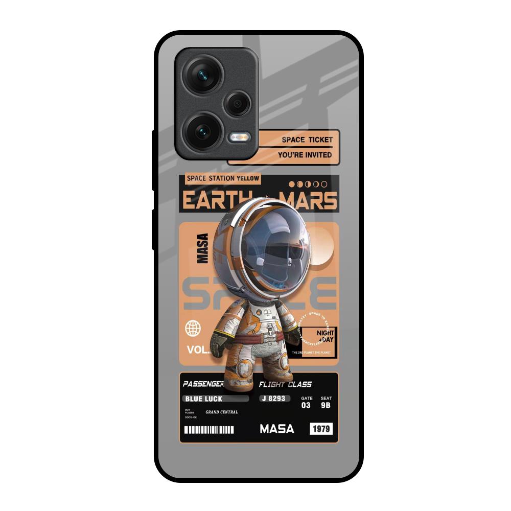 Space Ticket Redmi Note 12 5G Glass Back Cover Online