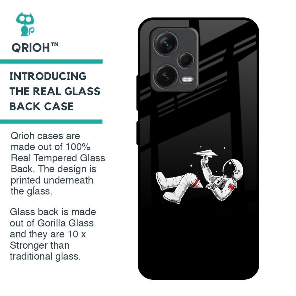 Space Traveller Glass Case for Redmi Note 12 5G