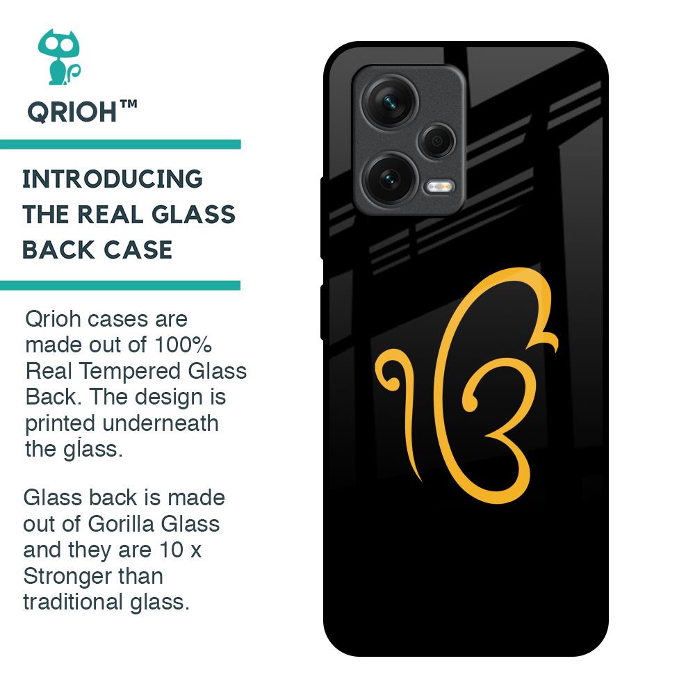 Luxury Fashion Initial Glass Case for Redmi Note 12 5G