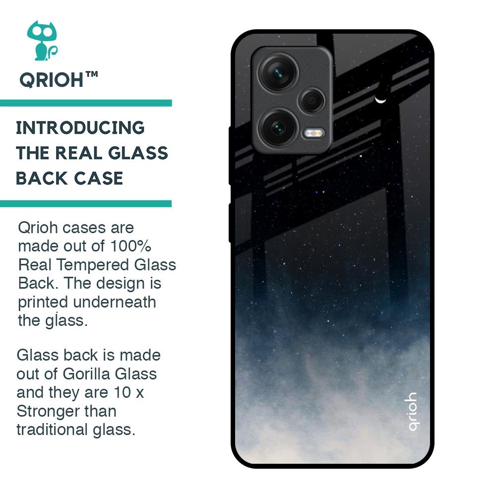 Black Aura Glass Case for Redmi Note 12 5G